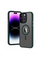 Kilifone - İphone Uyumlu İphone 13 Pro Max - Kılıf Kablosuz Şarj Destekli Hibrit Magsafe Kapak - Koyu Yeşil