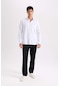 DeFacto Regular Fit Normal Kesim Yazlık Düz Paça Chino Kanvas Pantolon D7349AX25SPBK81
