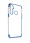 Noktaks - Realme Uyumlu Realme C3 / C3i - Kılıf Dört Köşesi Renkli Arkası Şefaf Lazer Silikon Kapak - Mavi