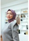 Silk Home Soft Eşarp 73073-42 Gri, Parlak Turuncu, Morcivert, Vizon