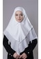Krem Pratik Hazır Geçmeli Tesettür Eşarp Pamuk Caz Kumaş Çift Katlı Düz Hijab 2303 40