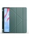 Mutcase - Huawei Uyumlu Honor X8 Pro 11.5' - Kılıf Kalem Bölmeli Stand Olabilen Origami Tri Folding Tablet Kılıfı - Koyu Yeşil