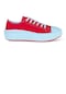 Unisex Keten Spor Ayakkabı Kırmızı-kırmızı