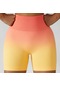 Nefes Sıkı Spor Şort Yüksek Bel Streç Elastik Fitness Pantolon Rahat Ince Pantolon Degrade Dikişsiz Yoga Şort 22290 Wow
