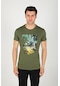 Weyeze Brazil Baskılı Regular Fit Pamuklu T-shirt Ac-y38429lns- Haki