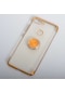 Noktaks - Xiaomi Uyumlu Xiaomi Mi 8 Lite - Kılıf Yüzüklü Kenarları Renkli Arkası Şeffaf Gess Silikon - Gold