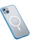 Noktaks - iPhone Uyumlu 13 - Kılıf Kablosuz Şarj Destekli Magsafe Mokka Kapak - Mavi