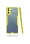 Kilifone - Vivo Uyumlu Y11s - Kılıf Kenarı Renkli Arkası Şeffaf Parfe Kapak - Sarı