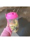 Pembe Kahvaltı Salata Bardağı Yoğurt Süt Bardak Taşınabilir Çatal Sos Bardak Şişe Gıda Depolama Bento Kutusu Yemek Kabı