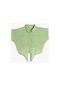 Koton Crop Gömlek Önden Bağlama Detaylı Kısa Kollu Cepli Modal Kumaş Yeşil 3skg60208aw 3SKG60208AW770