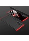Kilifone - Samsung Uyumlu Galaxy Note 20 Ultra - Kılıf 3 Parçalı Parmak İzi Yapmayan Sert Ays Kapak - Siyah-kırmızı
