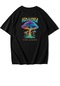 Brz Collection Unisex Oversize Psilocybin T-shirt Siyah