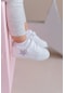 First Step S-1000 Yıldızlı Cırt Cırtlı Kız Bebek Günlük Spor Ayakkabı Beyaz - Gümüş