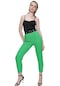 Kadın Yeşil Halka Kemerli Pantolon-22400-yeşil