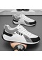 Erkek Spor Ayakkabıları Kore Tarzı Yeni Açık Kalın Tabanlı Dekolte Moda Ayakkabılar Moda Koşu Rahat Ayakkabılar-beyaz