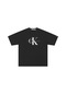 Orijinal Ck Unisex Yuvarlak Yaka Saf Pamuk T-shirt Siyah