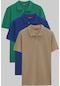 Ds Damat Regular Fit Karma Renk Pike Dokulu Polo Yaka T-Shirt 6Hc14Ortbn510