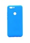 Tecno - Casper Via F2 - Kılıf Mat Renkli Esnek Premier Silikon Kapak - Mavi