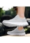 Açık Gri 35-48 Büyük Boy Ultralight Açık Spor Nefes Örgü Koşu Ayakkabıları Spor Ayakkabı Açık Gri