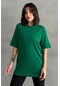 Kadın Oversize T-shirt Nefti Yeşili