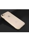 Noktaks - iPhone Uyumlu 6 / 6s - Kılıf Dört Köşesi Renkli Arkası Şefaf Lazer Silikon Kapak - Gold
