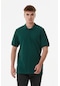 Fullamoda Polo Yaka Düğmeli Tişört- Koyu Yeşil 23YERK5258180194-Koyu Yeşil