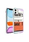 Mutcase - İphone Uyumlu İphone 11 - Kılıf Kenarlı Renkli Desenli Elegans Silikon Kapak - No6