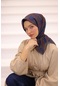 Silk Home Soft Eşarp 73074-35 Lacivert, Kiremit, Kahverengi, Soğan Kabuğu