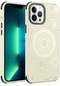 iPhone Uyumlu 12 Pro Kılıf Lopard Wireless Şarj Özellikli Desenli Hot Kapak - Gold
