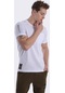 Maraton Sportswear Regular Erkek Bisiklet Yaka Kısa Kol Basic Beyaz T-Shirt 20808-Beyaz
