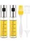 Vkemall 5 Parçalı Set Yağ Püskürtme Şişesi 2+yağ Fırçası 1+huni 1+temizleme Fırçası 1 304 Paslanmaz Çelikten Yapılmış, Ölçekle Birlikte İtmeli Tip Barbekü Spreyi Yağ Püskürtme Şişesi 100ml Gümüş