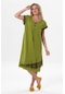 Kısa Kol Vual Dilay Uzun Yazlık Elbise Fıstık Yeşili Fysl-fıstık Yeşili