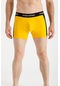 Maraton Sportswear Ekstra Slim Erkek Düz Paça Basic Sarı Boxer 20395-sarı