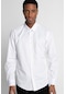 Tudors Modern Slim Fit Dar Kesim Armürlü Erkek Gömlek-13379-Beyaz