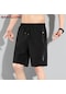 Mantlconx Erkekler Yaz Plaj Şortu Gym Fitness Koşu Spor Kısa Pantolon Hızlı Kurublack Kadın Black