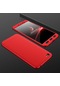 Kilifone - Xiaomi Uyumlu Redmi Note 5a - Kılıf 3 Parçalı Parmak İzi Yapmayan Sert Ays Kapak - Kırmızı
