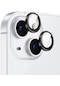 iPhone 15 Uyumlu - Zore Cl-12 Premium Safir Kamera Lens Koruyucu - Siyah