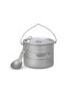 Skycıty 7501100ml Hafif Titanyum Kamp Tenceresi + Katlanır Çatal Kaşık Seti Açık Hava Yürüyüş, Piknik & Kampçılık İçin Çok Renkli