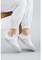 Joanne Kauçuk Taban Kadın Spor Ayakkabı Beyaz Gümüş-beyaz Gümüş