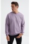 Tommy Life Eflatun Basic O Yaka Rahat Form Erkek Sweatshirt - 88053 Eflatun