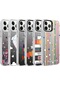 İphone 12 Pro Uyumlu Desenli Zore Silver Sert Kılıf-çiçek Çiçek