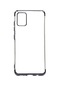 Kilifone - Samsung Uyumlu Galaxy A71 - Kılıf Dört Köşesi Renkli Arkası Şefaf Lazer Silikon Kapak - Siyah