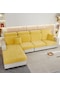 Jms Sarı Kalın Elastik Kanepe Yastık Kapakları Oturma Odası Koltuk Köşe Kanepe Şönil Slipcover 60-90cm