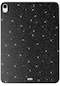 Noktaks İpad Uyumlu İpad Air 11 2024 Kılıf Simli Parlak Görünümlü Koton Tablet Kılıfı Siyah