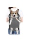 Yaozixa Köpekler İçin Soluklu Dört Ayaklı Taşıma Çantası - Gri Ağ Tel - Ön/arka Çantası - M 30x20cm Çok Renkli