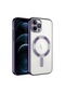 Mutcase - İphone Uyumlu İphone 12 Pro Max - Kılıf Kamera Korumalı Kablosuz Şarj Destekli Demre Kapak - Derin Mor