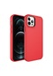 Noktaks İphone Uyumlu 12 Pro Max - Kılıf Metal Çerçeve Tasarımlı Sert Btox Kapak - Kırmızı