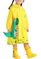 Hyt-çocuk Sevimli Kapüşonlu Kalın Çantalı Yağmurluk Takımı L-sarı