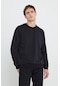 AC&Co / Altınyıldız Classics Standart Fit Normal Kesim Bisiklet Yaka Erkek Sweatshirt Siyah