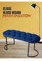 Elısse Mavi Model- Oval Metal Ayak 100 Cm Bench&koltuk&puf-yatak Odası Önü&ucu Puff&oturak